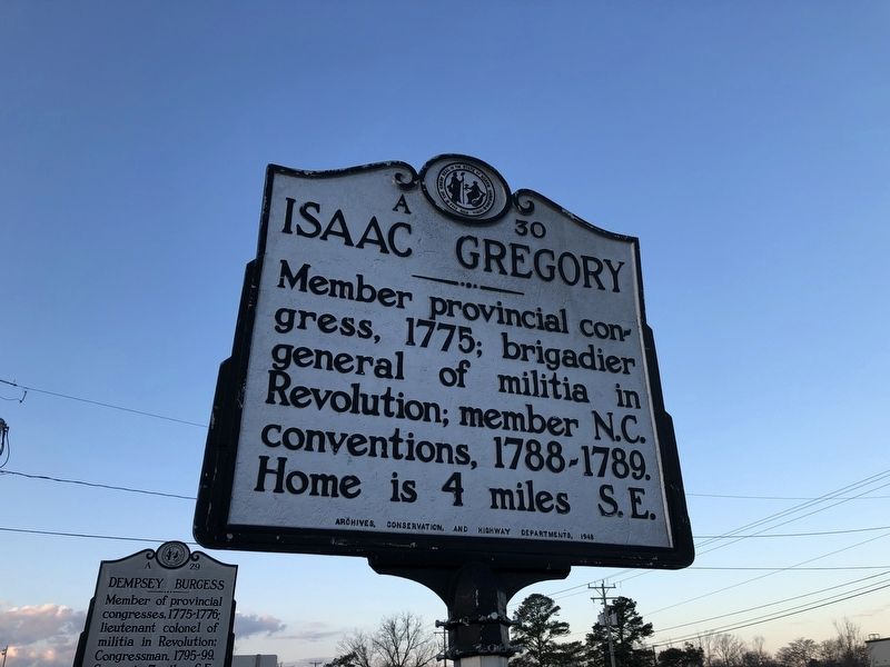 Isaac Gregory Marker image. Click for full size.