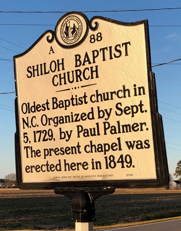 Shiloh Baptist Church Marker image. Click for full size.