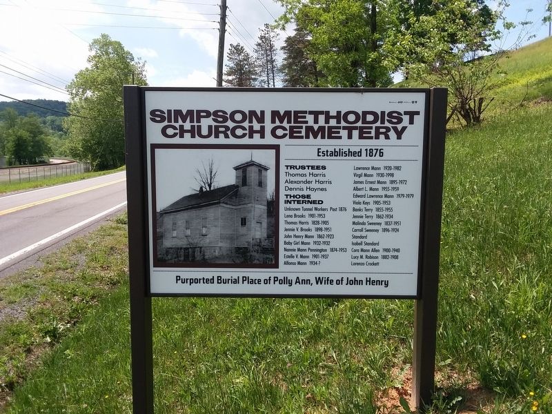 Simpson Methodist Church Cemetery Marker image. Click for full size.