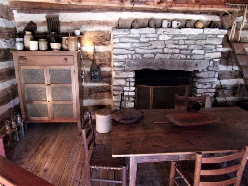Miller Log Cabin interior image. Click for full size.