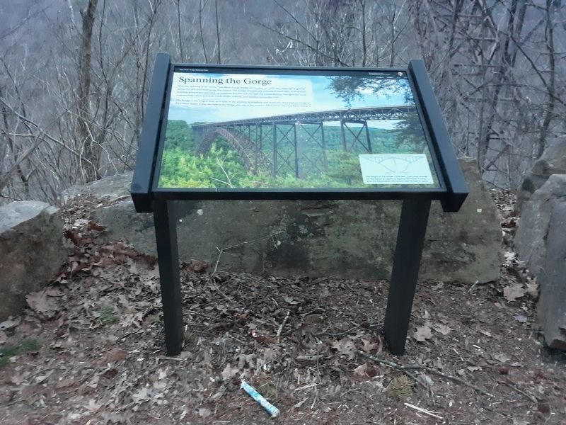 Spanning the Gorge Marker, Winter View. Click for full size. Spanning the Gorge Marker, Winter View image. Click for full size.