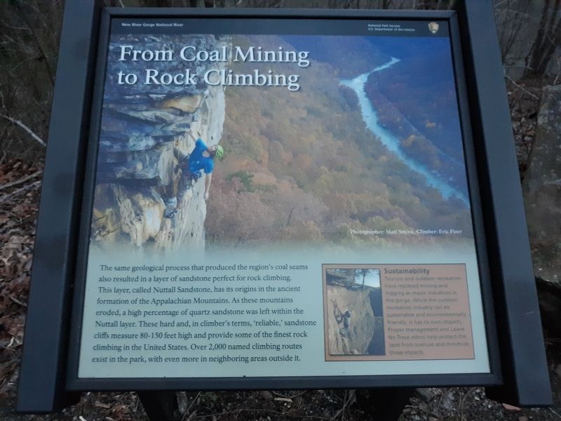 From Coal Mining to Rock Climbing Marker image. Click for full size.