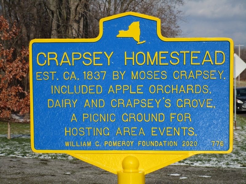 Crapsey Homestead Marker. Click for full size. Crapsey Homestead Marker image. Click for full size.