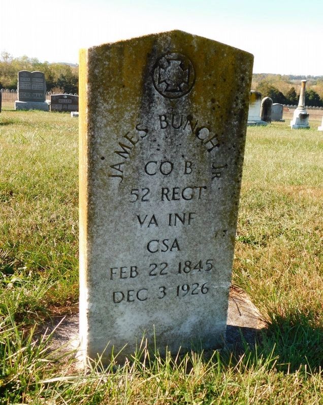 Lone Marked Confederate Grave at the Methodist Church Cemetery image. Click for full size.