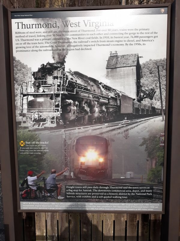 Thurmond, West Virginia Marker. Click for full size. Thurmond, West Virginia Marker image. Click for full size.