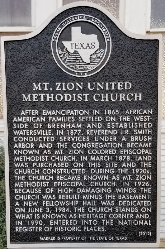Mt. Zion United Methodist Church Marker. Click for full size. Mt. Zion United Methodist Church Marker image. Click for full size.