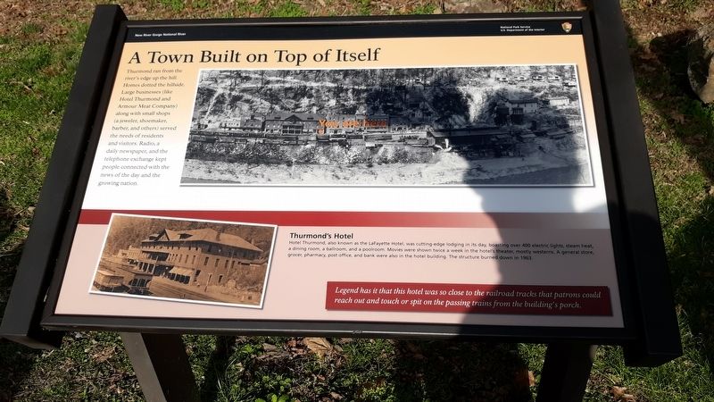 A Town Built on Top of Itself Marker. Click for full size. A Town Built on Top of Itself Marker image. Click for full size.