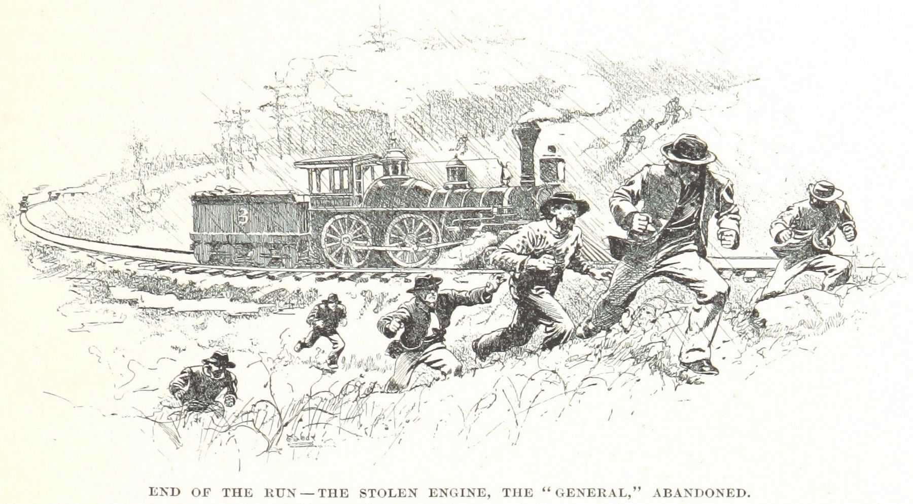 The end of the Great Locomotive Chase image. Click for full size.
