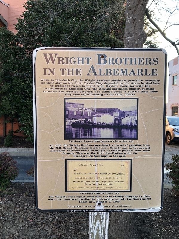 Wright Brothers in the Albemarle Marker image. Click for full size.