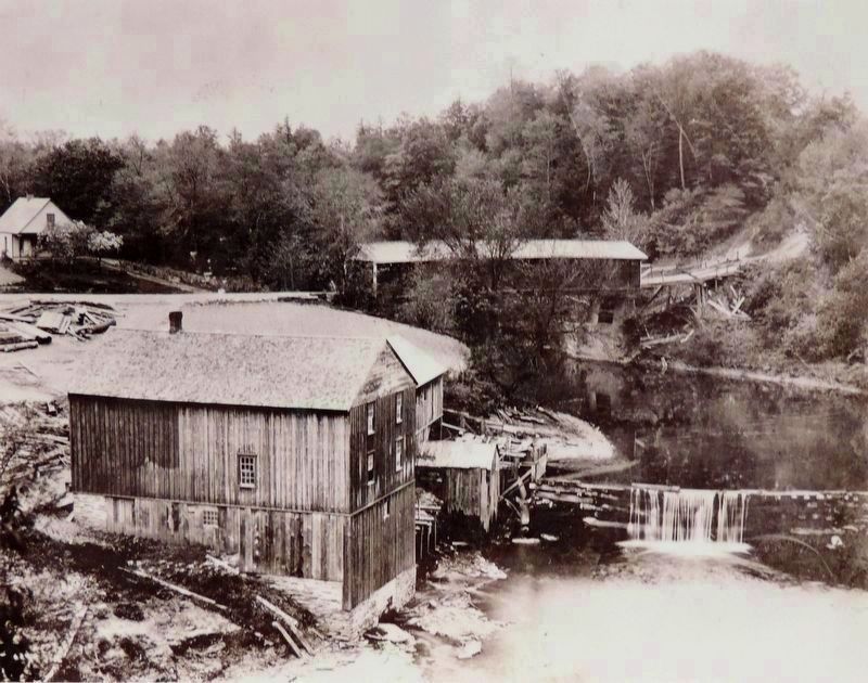 The Mill complex and dam image. Click for full size.