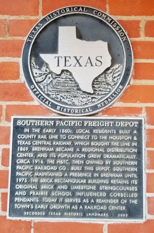 Southern Pacific Freight Depot Marker image. Click for full size.