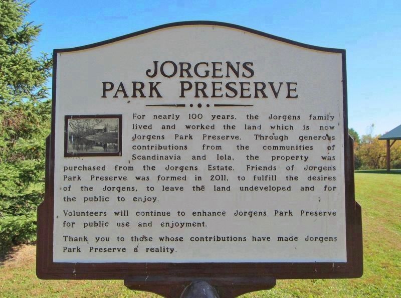 Jorgens Park Preserve Marker image. Click for full size.
