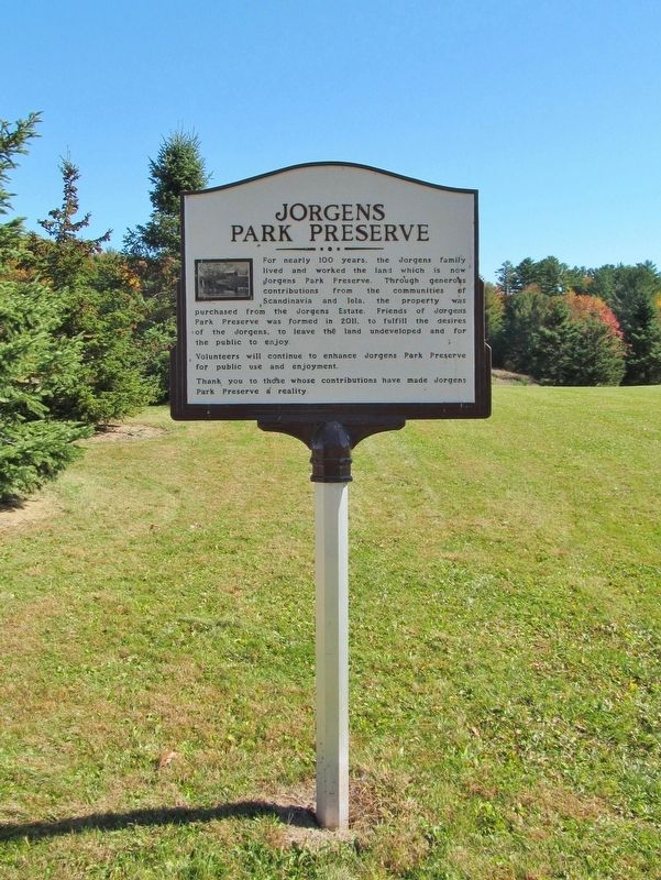 Jorgens Park Preserve / A Tribute Marker image. Click for full size.