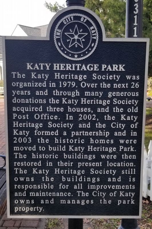 Katy Heritage Park Marker image. Click for full size.