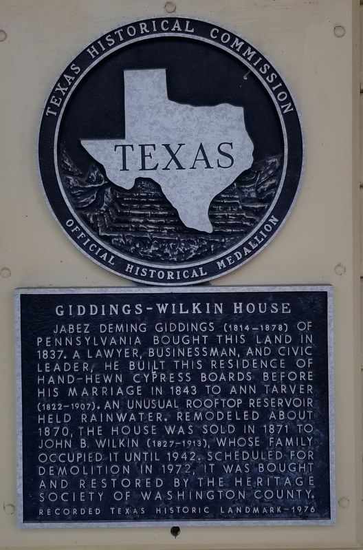Giddings-Wilkin House Marker. Click for full size. Giddings-Wilkin House Marker image. Click for full size.