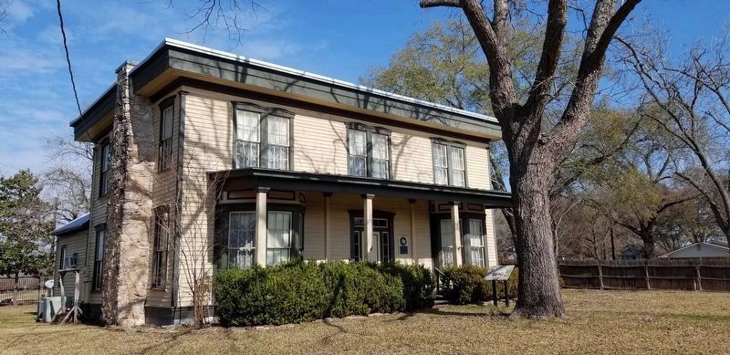 The Giddings Wilkin House Museum 1843 Marker is located just to the left of the tree. image. Click for full size.