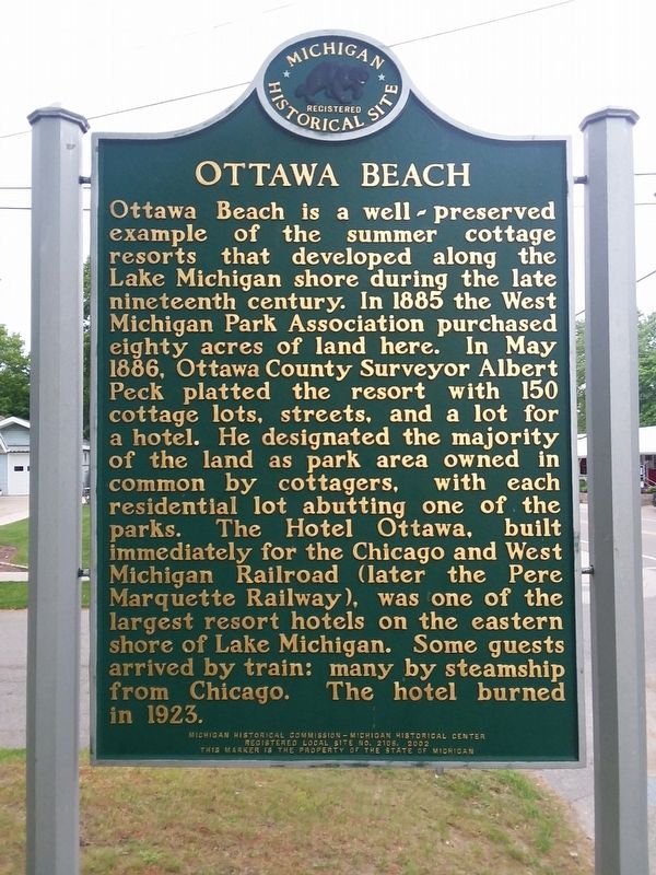 Ottawa Beach Marker image. Click for full size.
