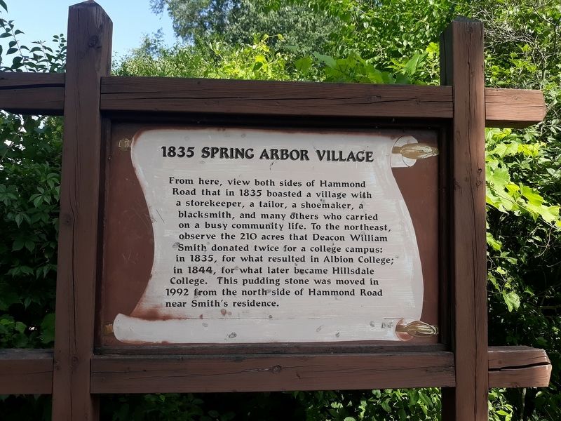 1835 Spring Arbor Village Marker image. Click for full size.