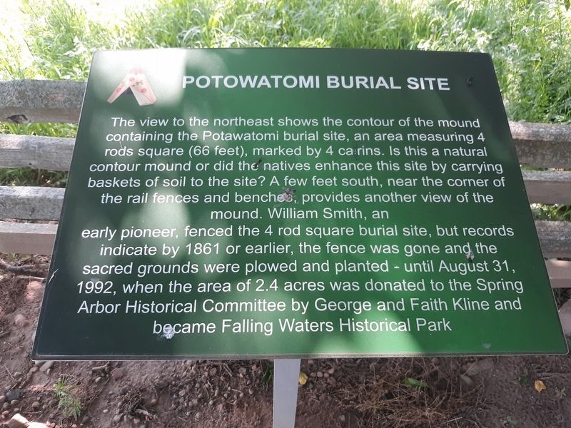 Potowatomi Burial Site Marker image. Click for full size.