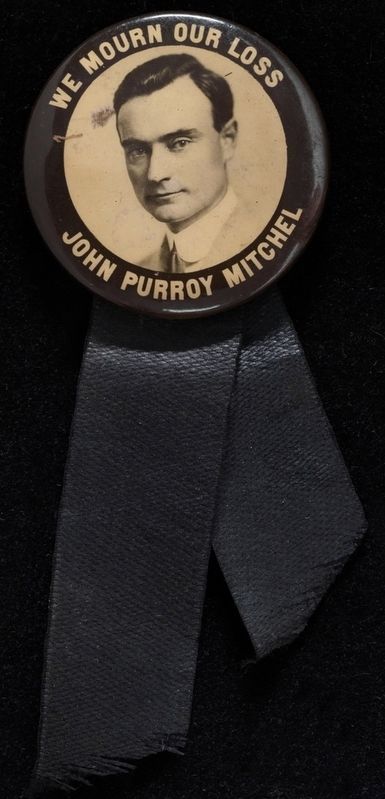 John Purroy Mitchel mourning ribbon. Click for full size. John Purroy Mitchel mourning ribbon image. Click for full size.