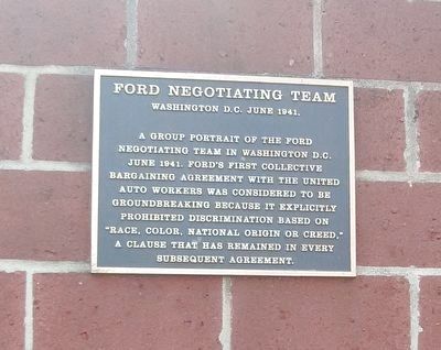 Ford Negotiating Team Marker image. Click for full size.