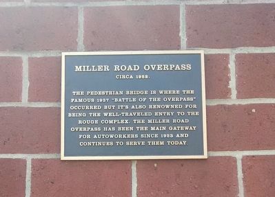 Miller Road Overpass Marker image. Click for full size.