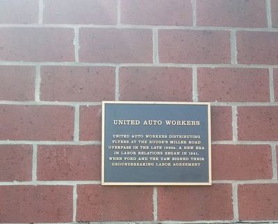 United Auto Workers Marker image. Click for full size.