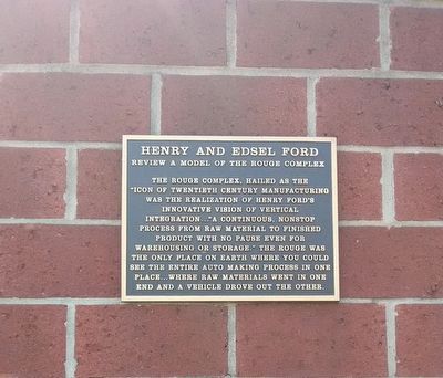 Henry and Edsel Ford Marker. Click for full size. Henry and Edsel Ford Marker image. Click for full size.