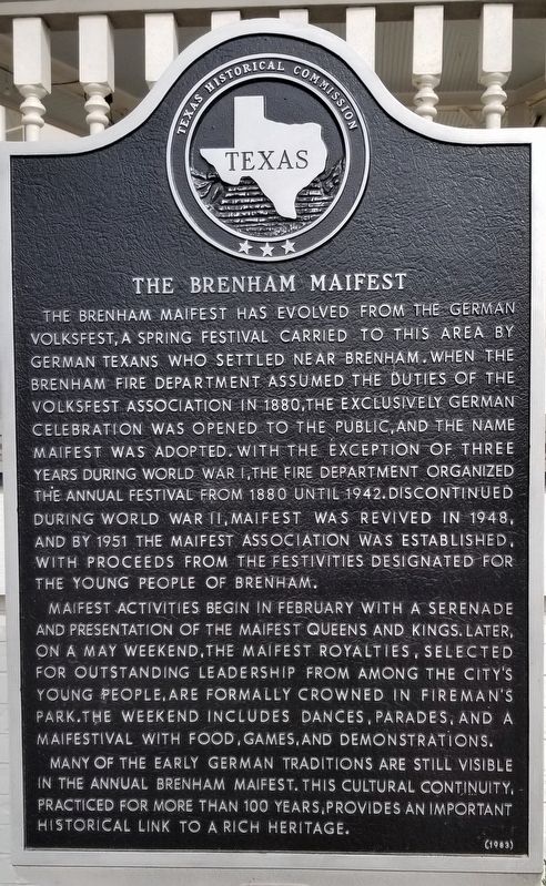 The Brenham Maifest Marker image. Click for full size.