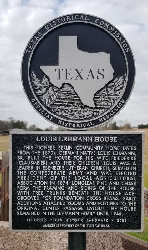Louis Lehmann House Marker image. Click for full size.