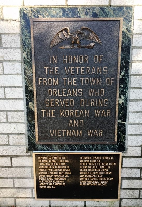 Orleans Korean War and Vietnam War Memorial. Click for full size. Orleans Korean War and Vietnam War Memorial image. Click for full size.