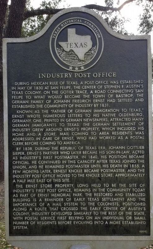 Industry Post Office Marker image. Click for full size.