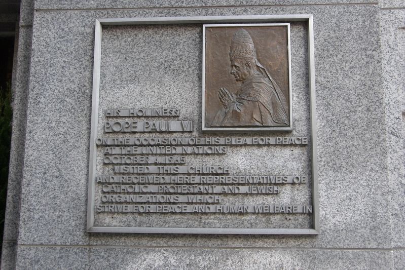 Pope Paul VI plaque. Click for full size. Pope Paul VI plaque image. Click for full size.