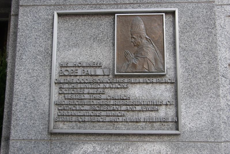 Pope Paul VI plaque image. Click for full size.
