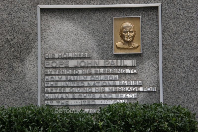 Pope John Paul II plaque. Click for full size. Pope John Paul II plaque image. Click for full size.