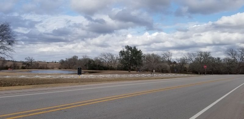 A view of the First Czech Immigrants in Texas Marker from the road. Click for full size. A view of the First Czech Immigrants in Texas Marker from the road image. Click for full size.