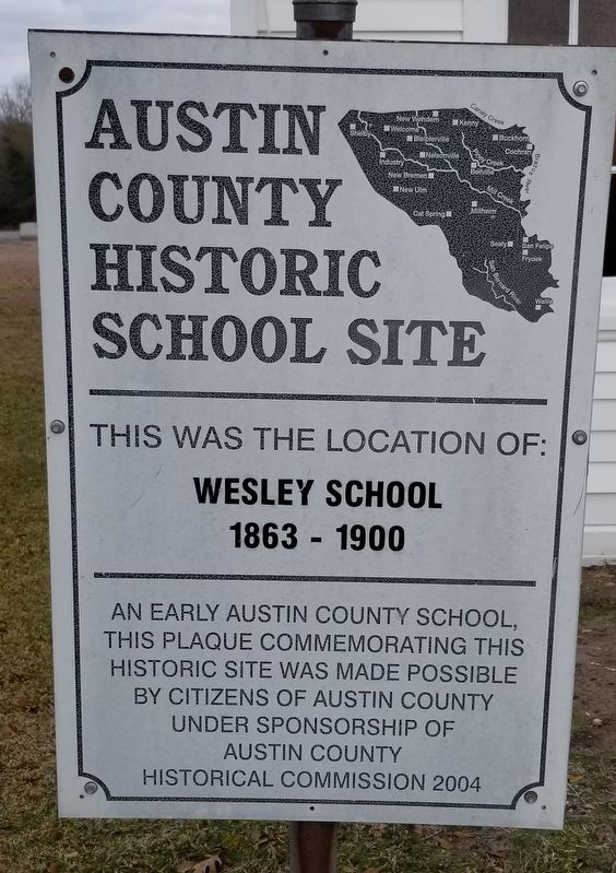 Wesley School Marker image. Click for full size.