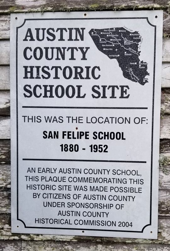 San Felipe School Marker. Click for full size. San Felipe School Marker image. Click for full size.