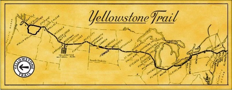 The Yellowstone Trail map image. Click for full size.