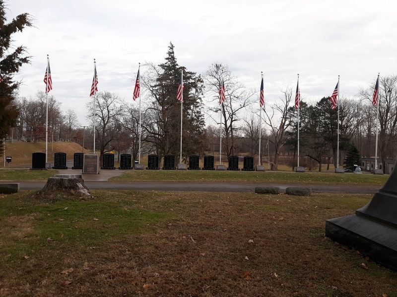 "A Gathering of Flags" War Memorial image. Click for full size.