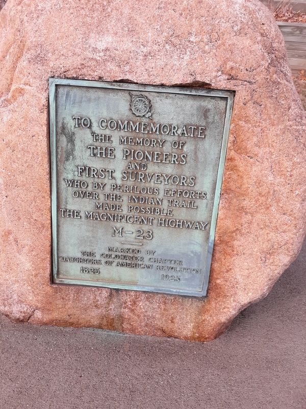 To Commemorate The Memory Of The Pioneers And First Surveyors Marker. Click for full size. To Commemorate The Memory Of The Pioneers And First Surveyors Marker image. Click for full size.