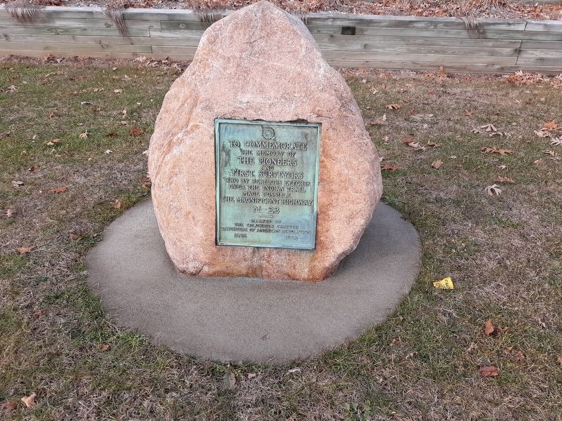 To Commemorate The Memory Of The Pioneers And First Surveyors Marker. Click for full size. To Commemorate The Memory Of The Pioneers And First Surveyors Marker image. Click for full size.