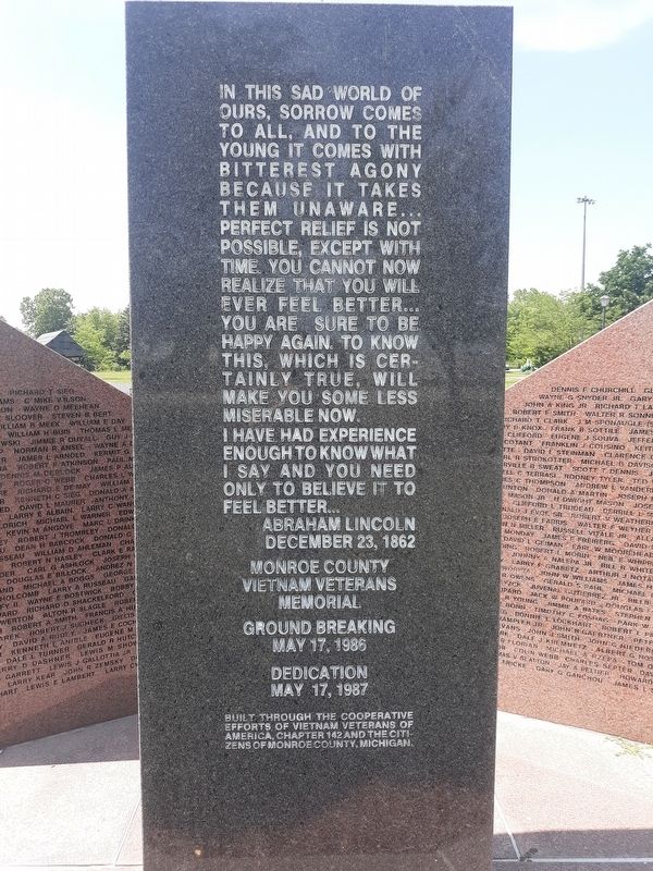 Monroe County Vietnam Veterans Memorial. Click for full size. Monroe County Vietnam Veterans Memorial image. Click for full size.