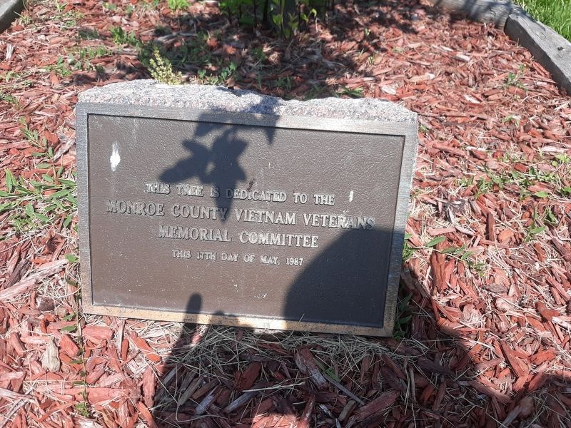 Monroe County Vietnam Veterans Memorial Tree Marker. Click for full size. Monroe County Vietnam Veterans Memorial Tree Marker image. Click for full size.