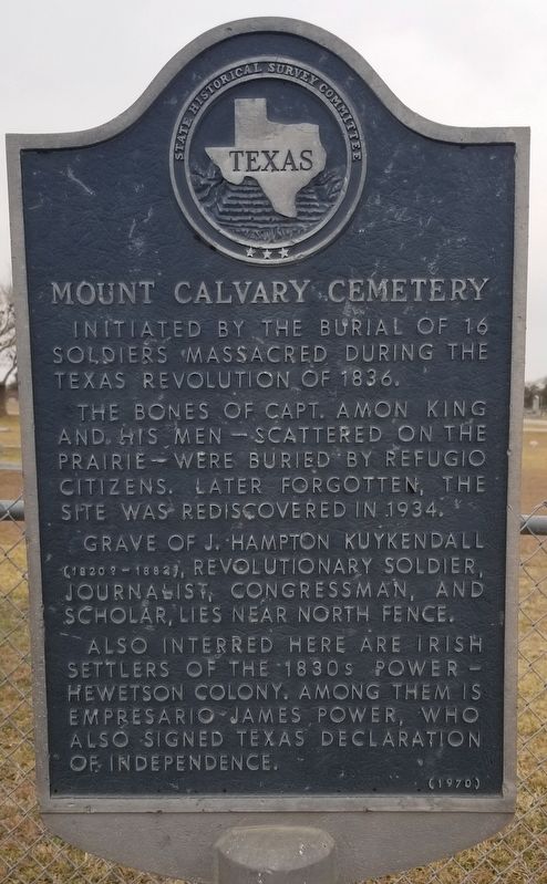 Mount Calvary Cemetery Marker image. Click for full size.