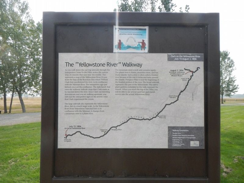 The "Yellowstone River" Walkway Marker. Click for full size. The "Yellowstone River" Walkway Marker image. Click for full size.