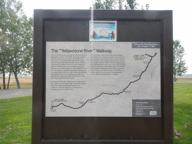 The "Yellowstone River" Walkway Marker image. Click for full size.