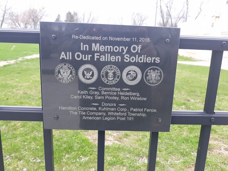 In Memory Of All Our Fallen Soldiers Marker image. Click for full size.