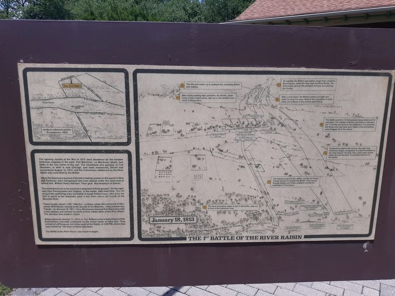 The 1st Battle of the River Raisin Marker image. Click for full size.