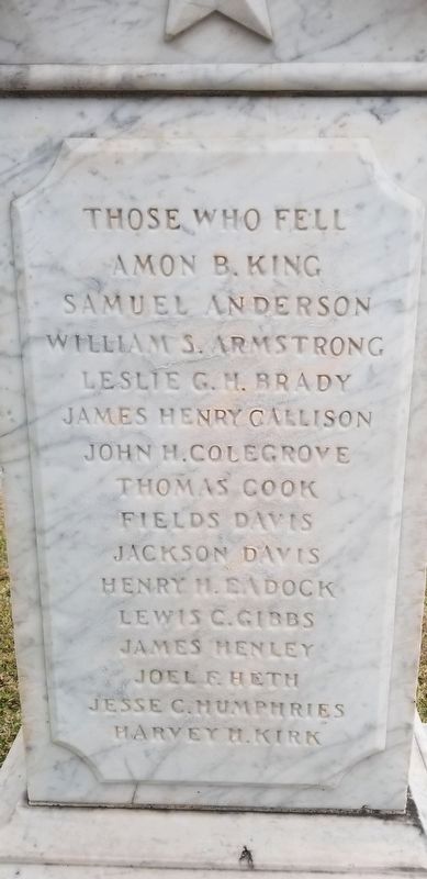King's Men Memorial side panel image. Click for full size.